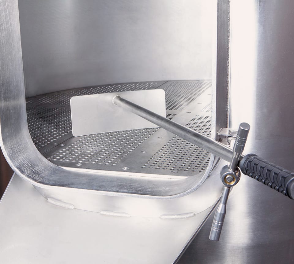 Detail of grid and trowel for chip extraction Boiselevage Extractor