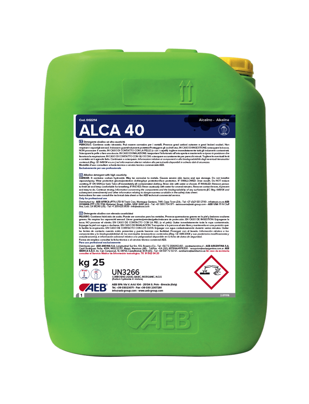 Alca 40 - ALKALINE LIQUIDS NaOH OTHER THAN 30% | AEB